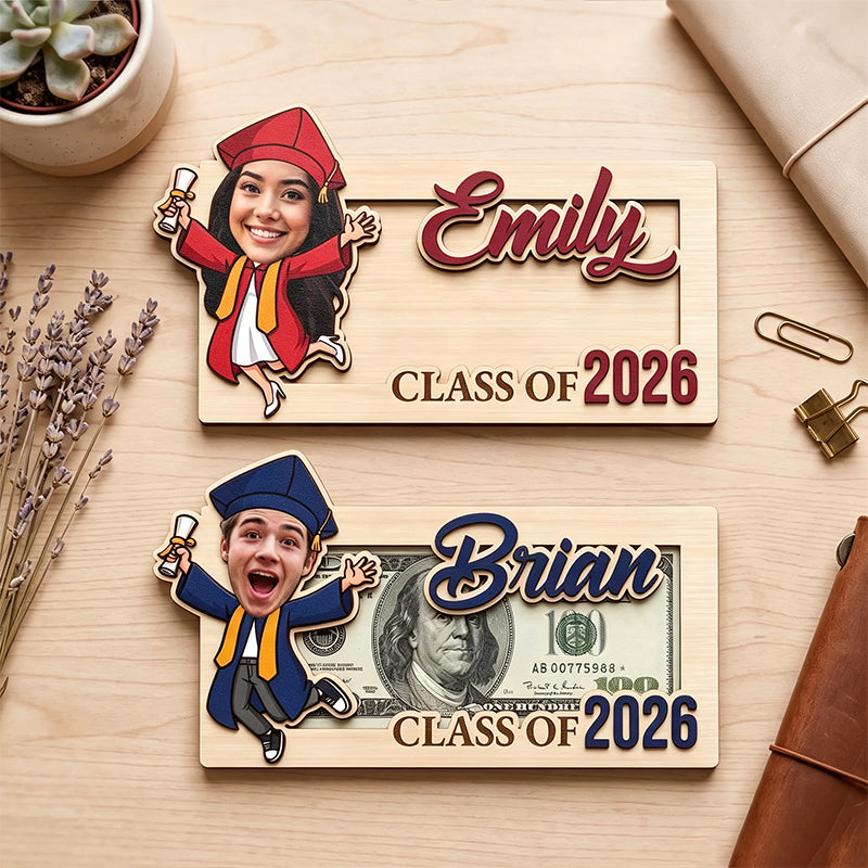 Personalized Photo Graduation Money Gift Set