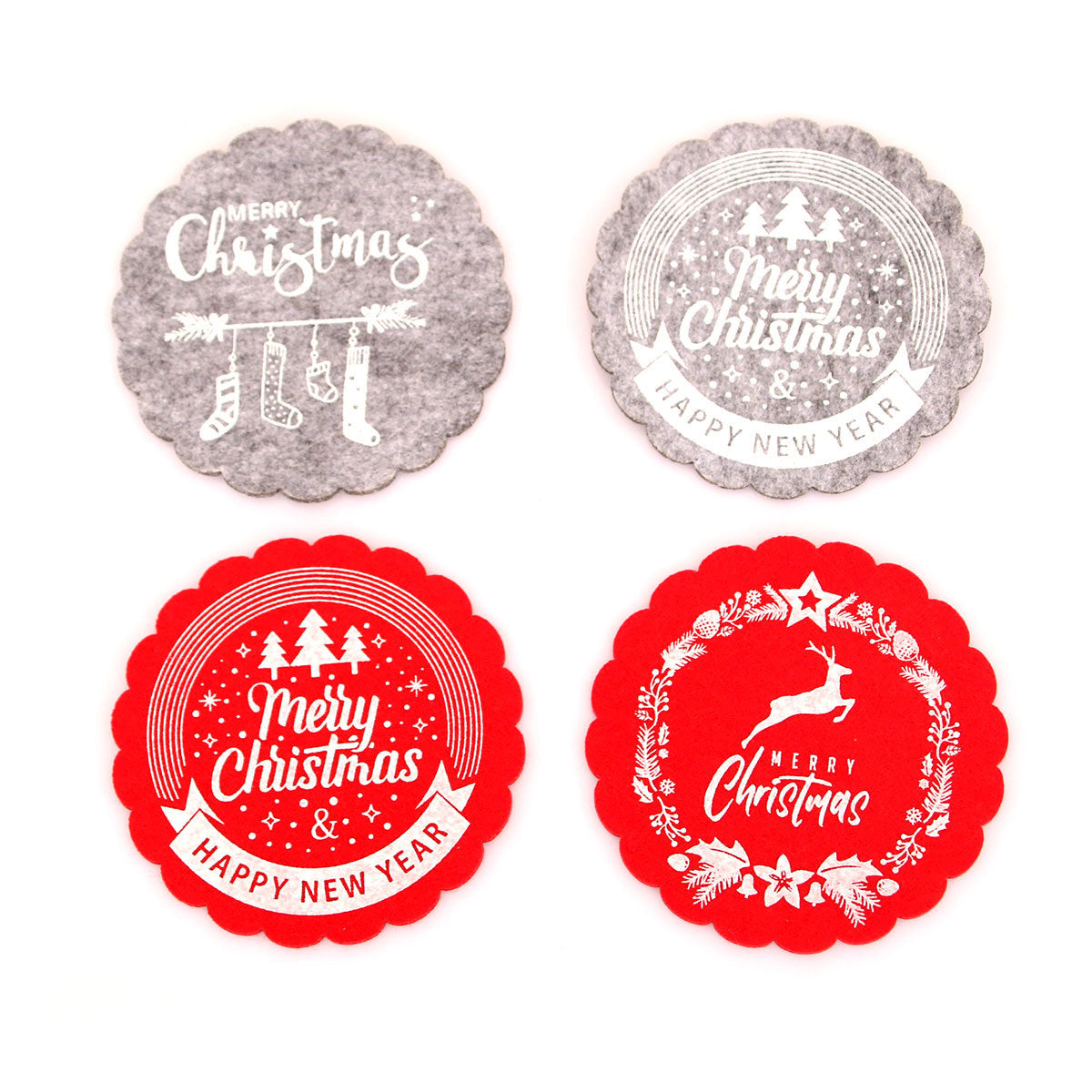 🔥Christmas Hot Sale | 🎄Felt Christmas Coasters