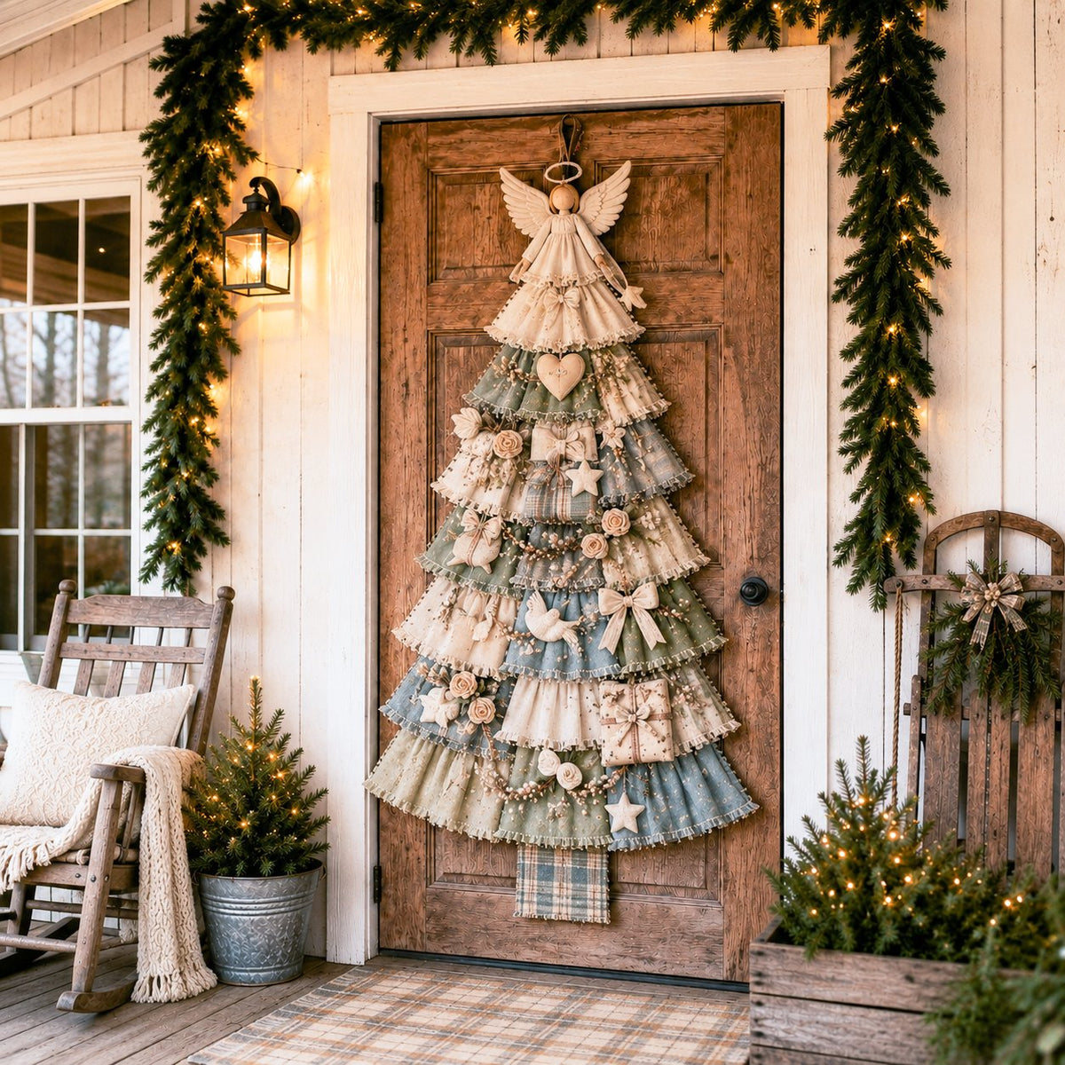Beginner-Friendly DIY Oversized Patchwork Christmas Tree Door Hanging Kit | Complete Kit with All Tools & Step-by-Step Guide Included
