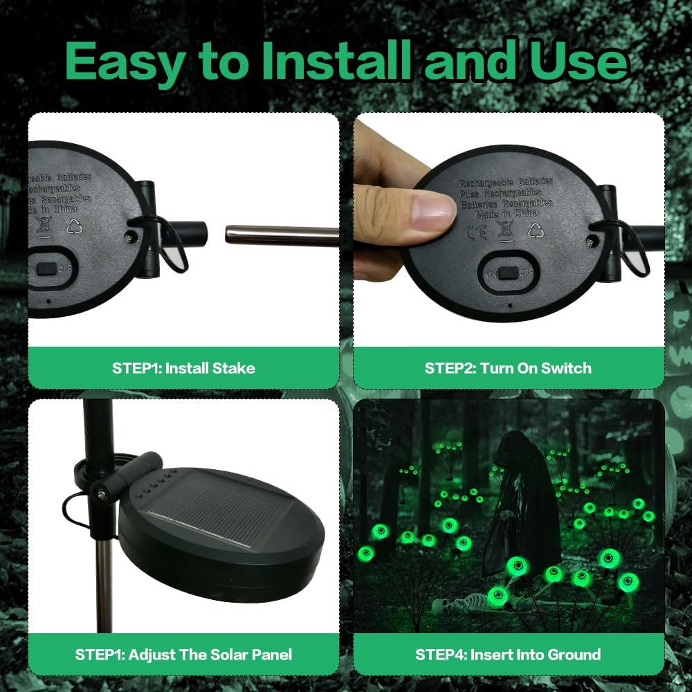 👻Halloween Per Sale - Outdoor Solar Scary Eyeball Lights