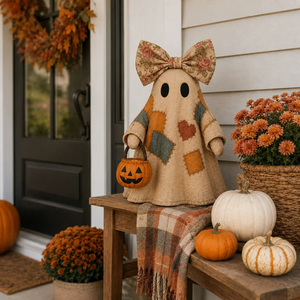 ✨🎁【Halloween Gifts】Lighted Vintage Patchwork Ghost🎃🍂