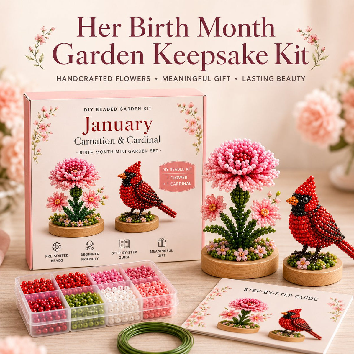 Birth Month DIY Beaded Garden Keepsake Kit