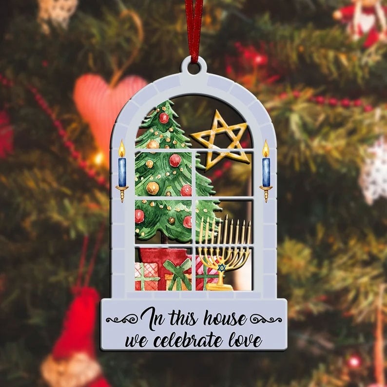 (🔯Christmas Sale 80% OFF!!) - Christmas Hanukkah Acrylic Ornament🎄