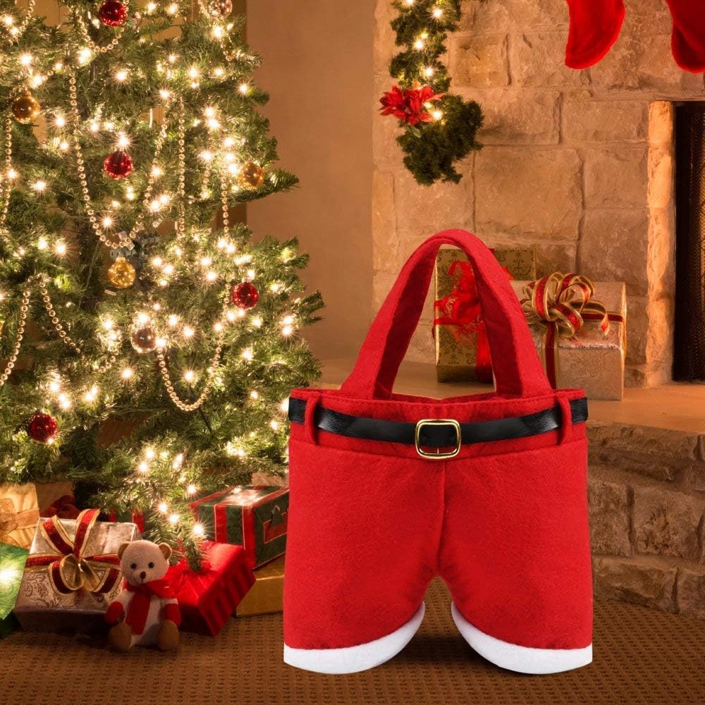 6PCS Santa Pants Christmas Gift and Treat Bags