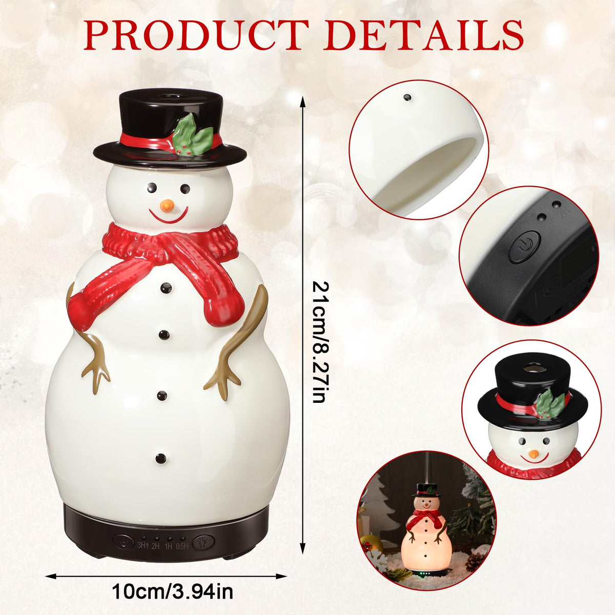 Christmas Gift Essential Oil Diffuser & Aromatherapy Humidifier