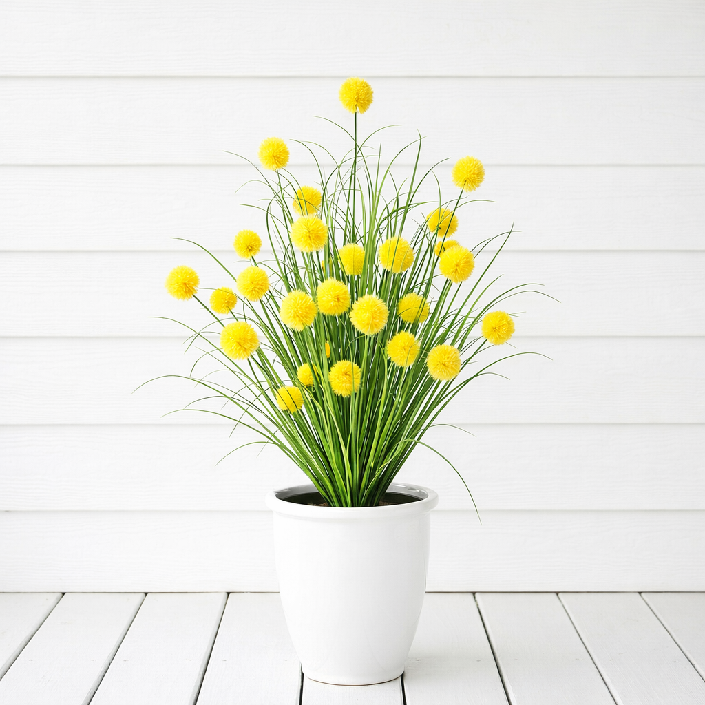 35.4 inches Artificial Multicolor Rain Lily Grass