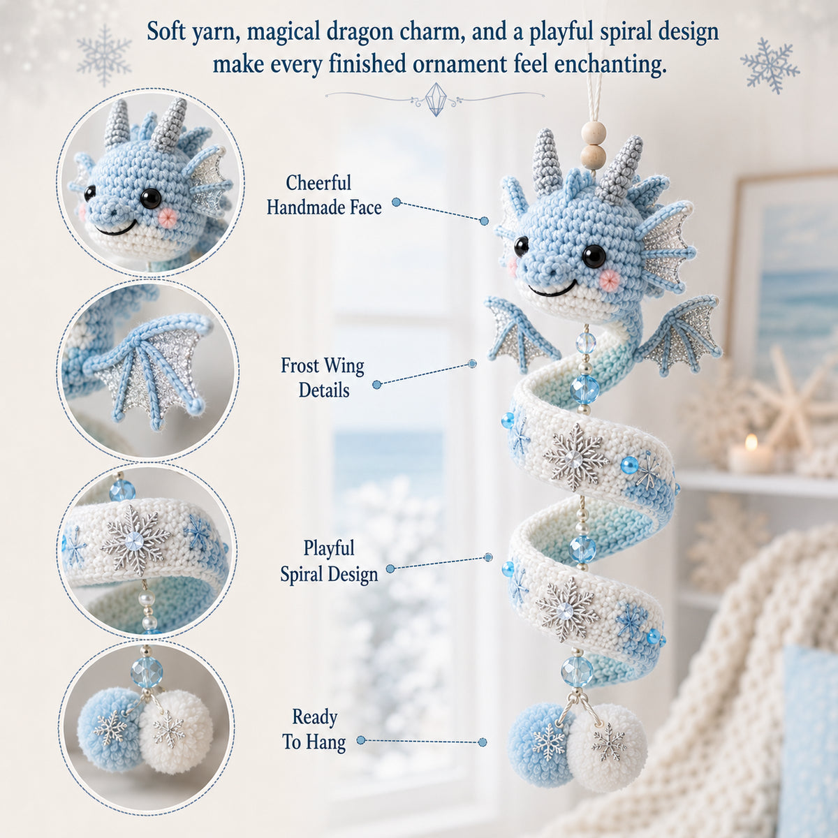 🐉 DIY Dragon Spiral Hanging Ornament Kit