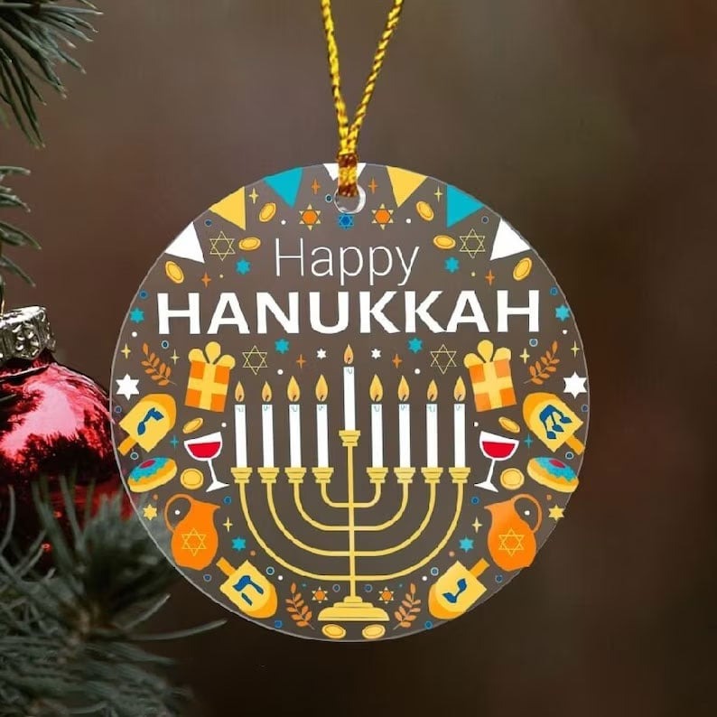 (🔯Christmas Sale 80% OFF!!) - Christmas Hanukkah Acrylic Ornament🎄