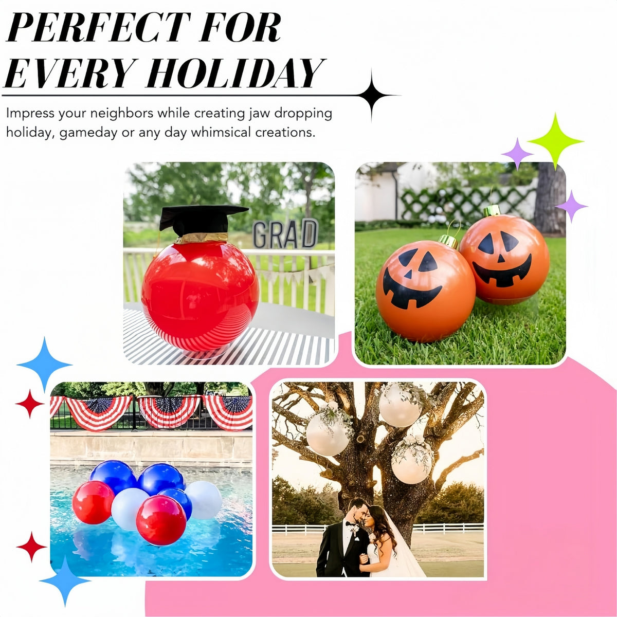 🎄Early Christmas Sale🔥Oversized Inflatable Christmas Ornament Balls