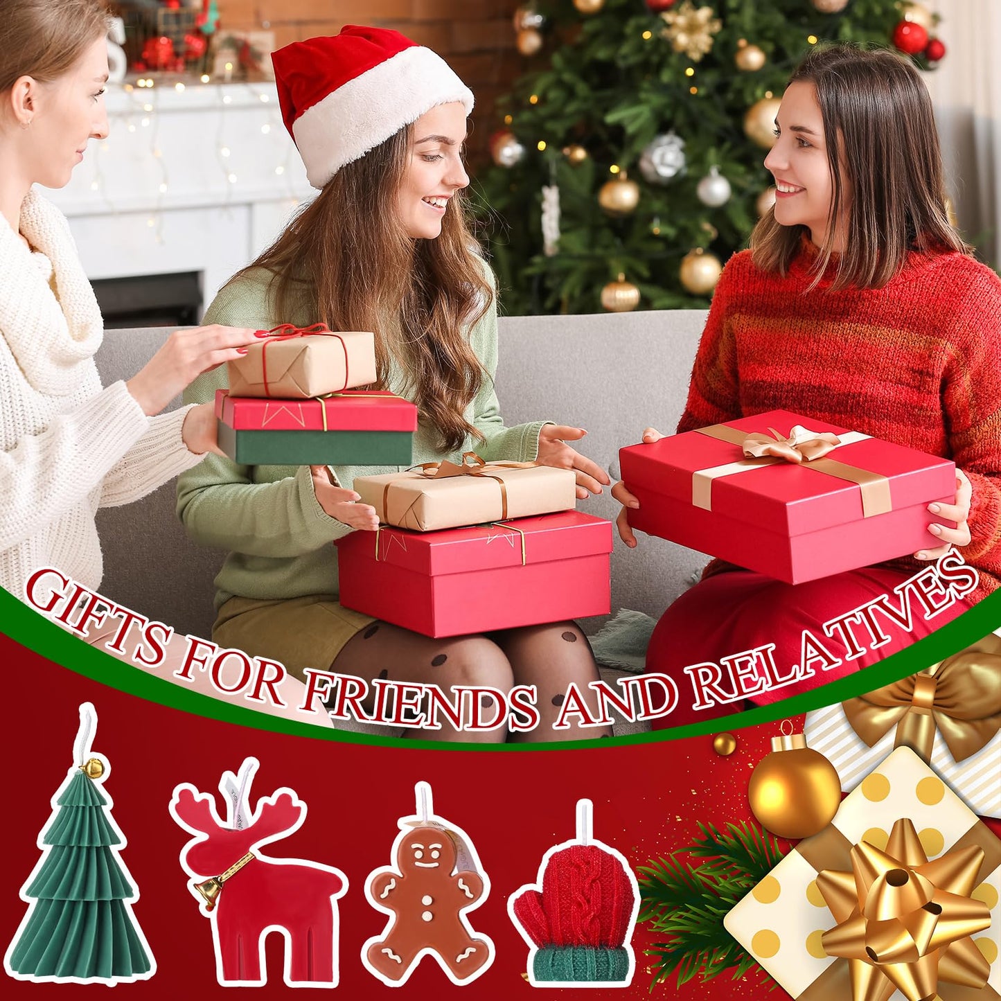 Christmas Scented Candles Theme Set