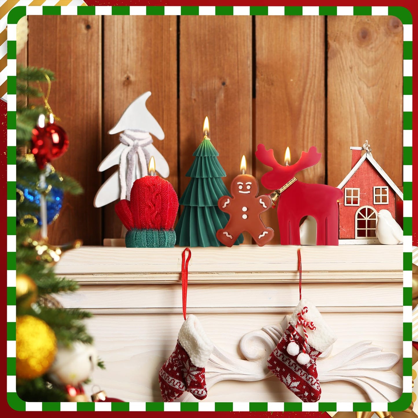 Christmas Scented Candles Theme Set