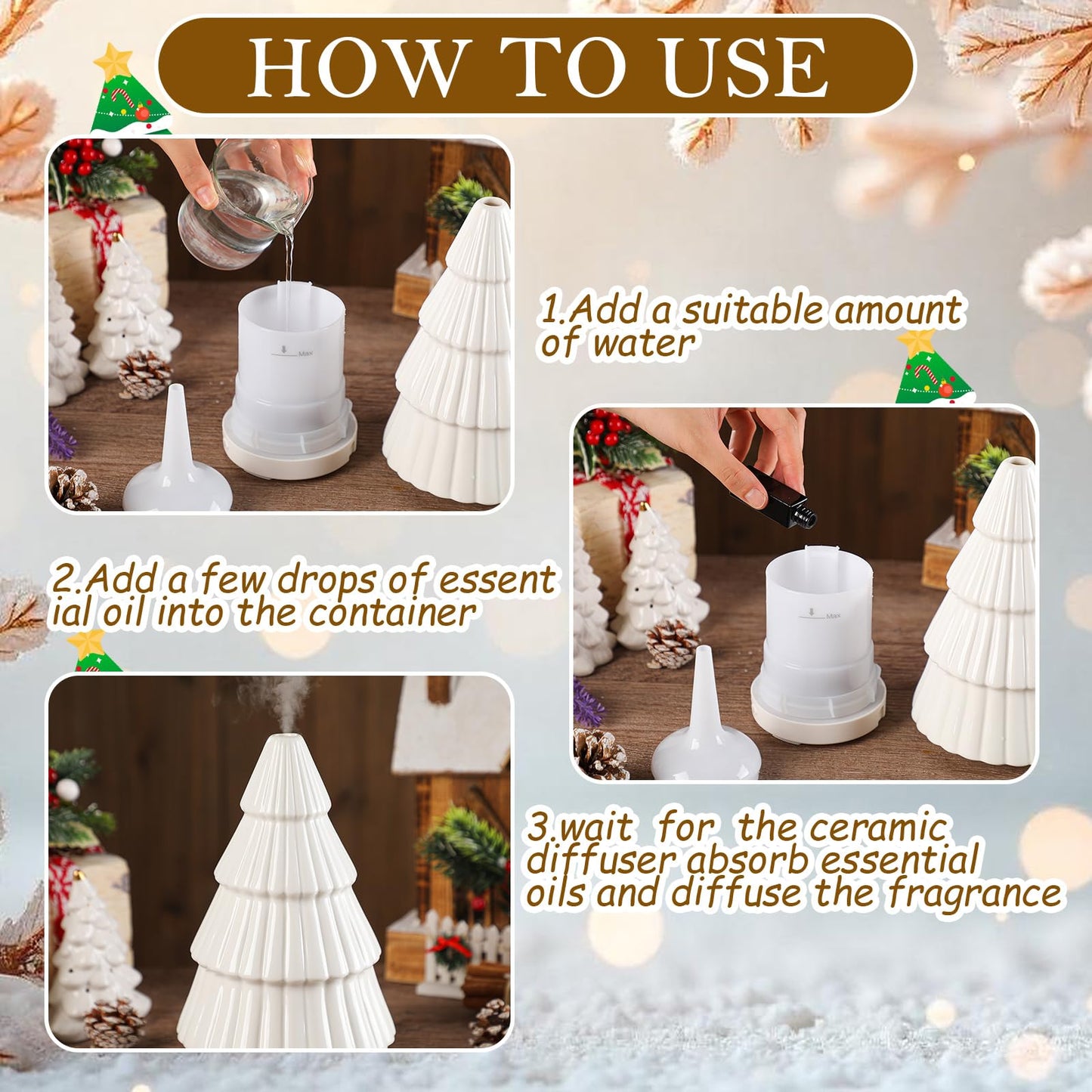 Christmas Gift Essential Oil Diffuser & Aromatherapy Humidifier