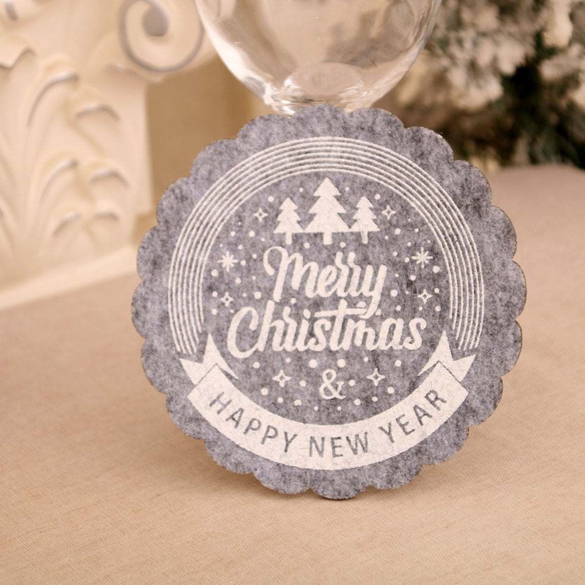 🔥Christmas Hot Sale | 🎄Felt Christmas Coasters