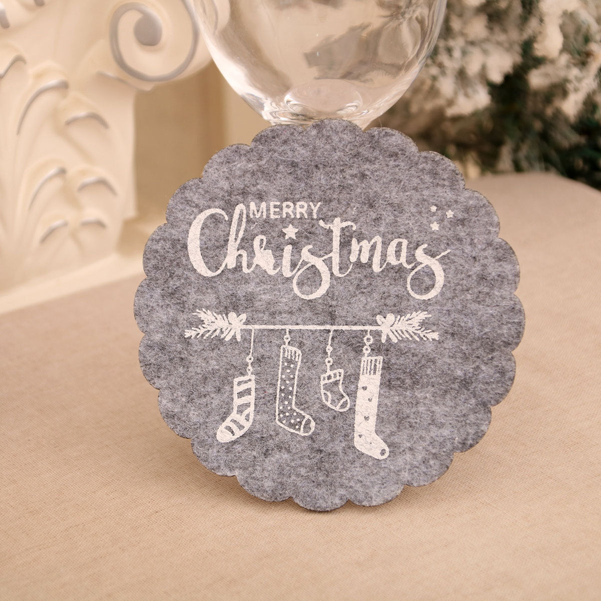 🔥Christmas Hot Sale | 🎄Felt Christmas Coasters
