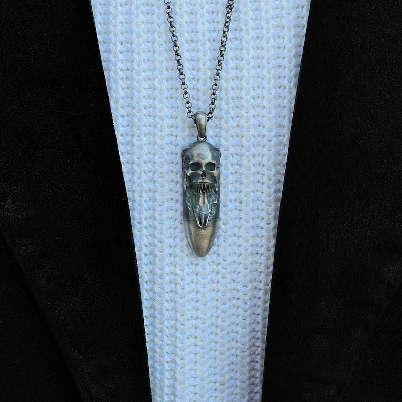 💀Skull Bullet Handmade Necklace