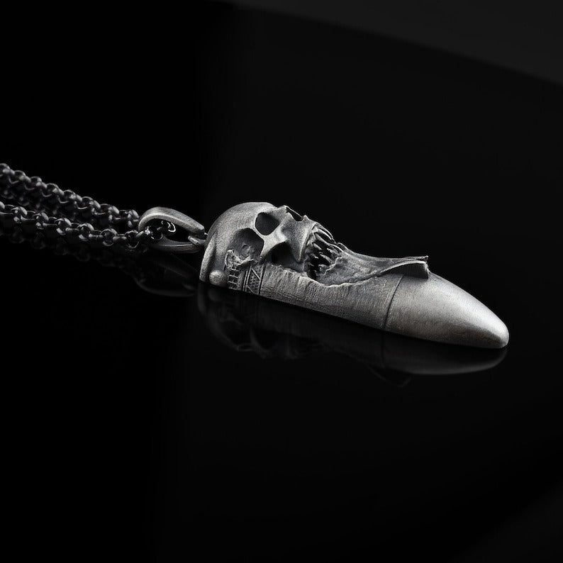 💀Skull Bullet Handmade Necklace
