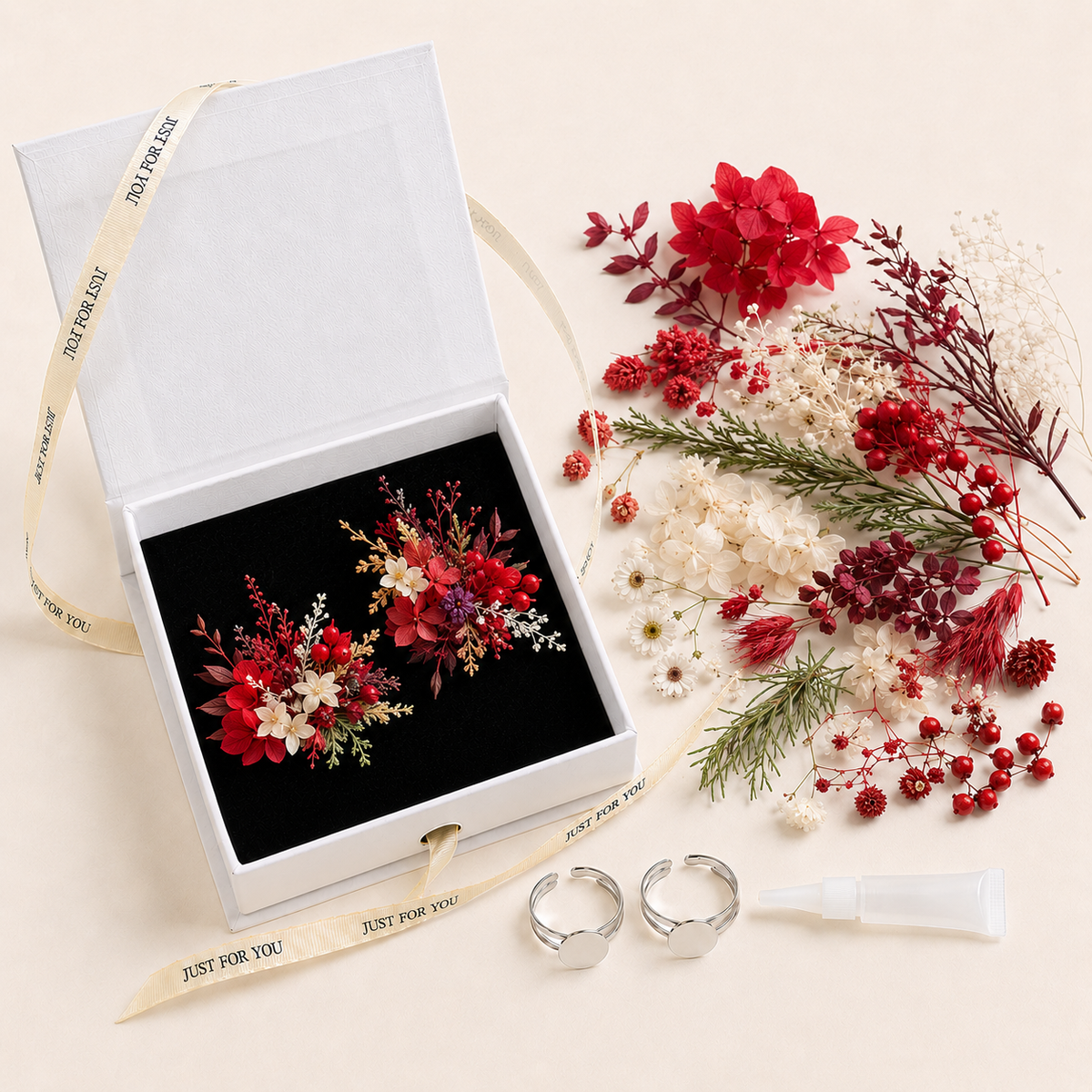 Forest Romantic Dried Flower Ring DIY Kit