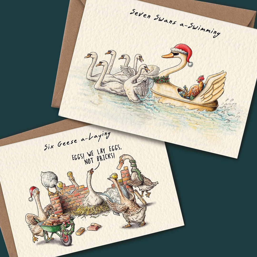 🎄Hot Sale🔥-Funny Christmas Advent Card Set