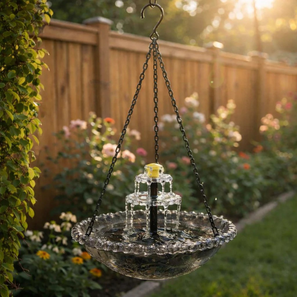 🔥Limited 60% OFF🔥-🐦💧Solar Cascade Hanging Bird Bath Fountain&Buy 2 Free Shipping🎁