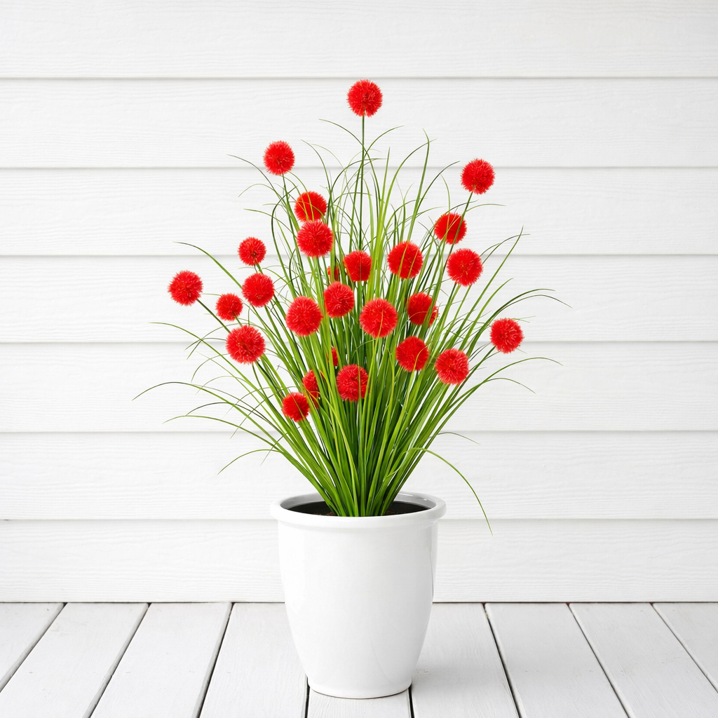 35.4 inches Artificial Multicolor Rain Lily Grass