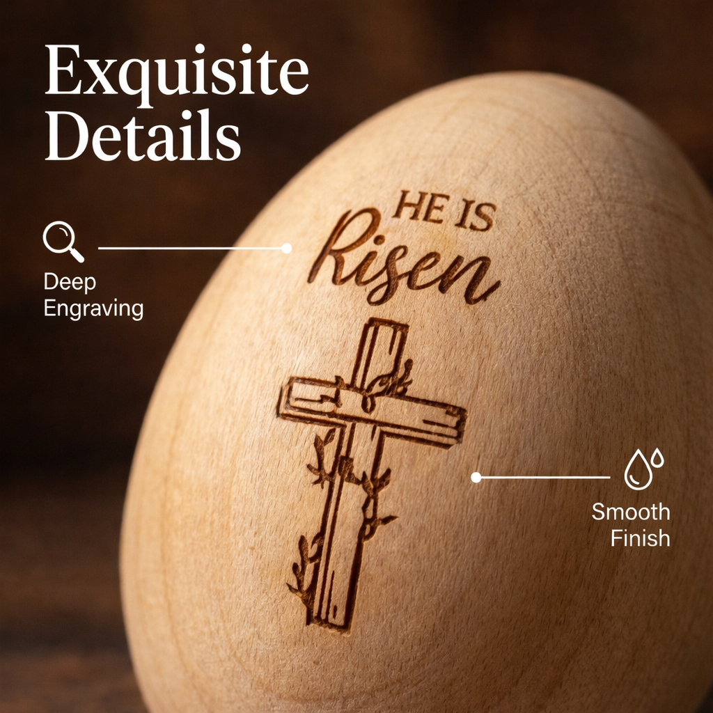 Christian Easter Wooden Eggs for Basket Stuffers & Gifts
