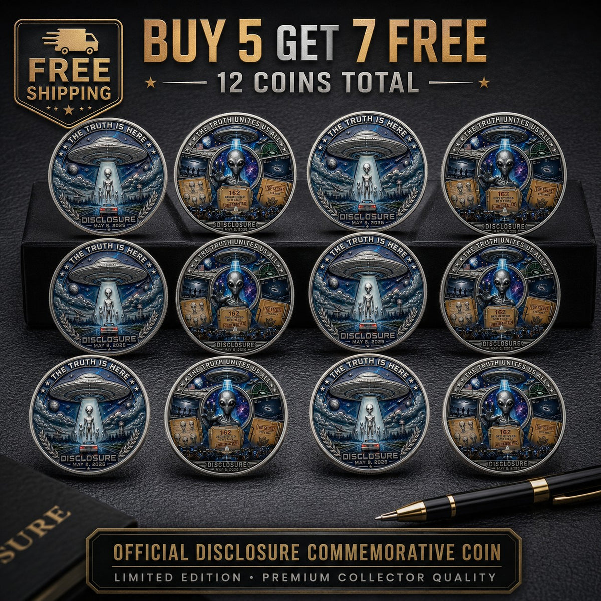 UFO Disclosure Collector Coin