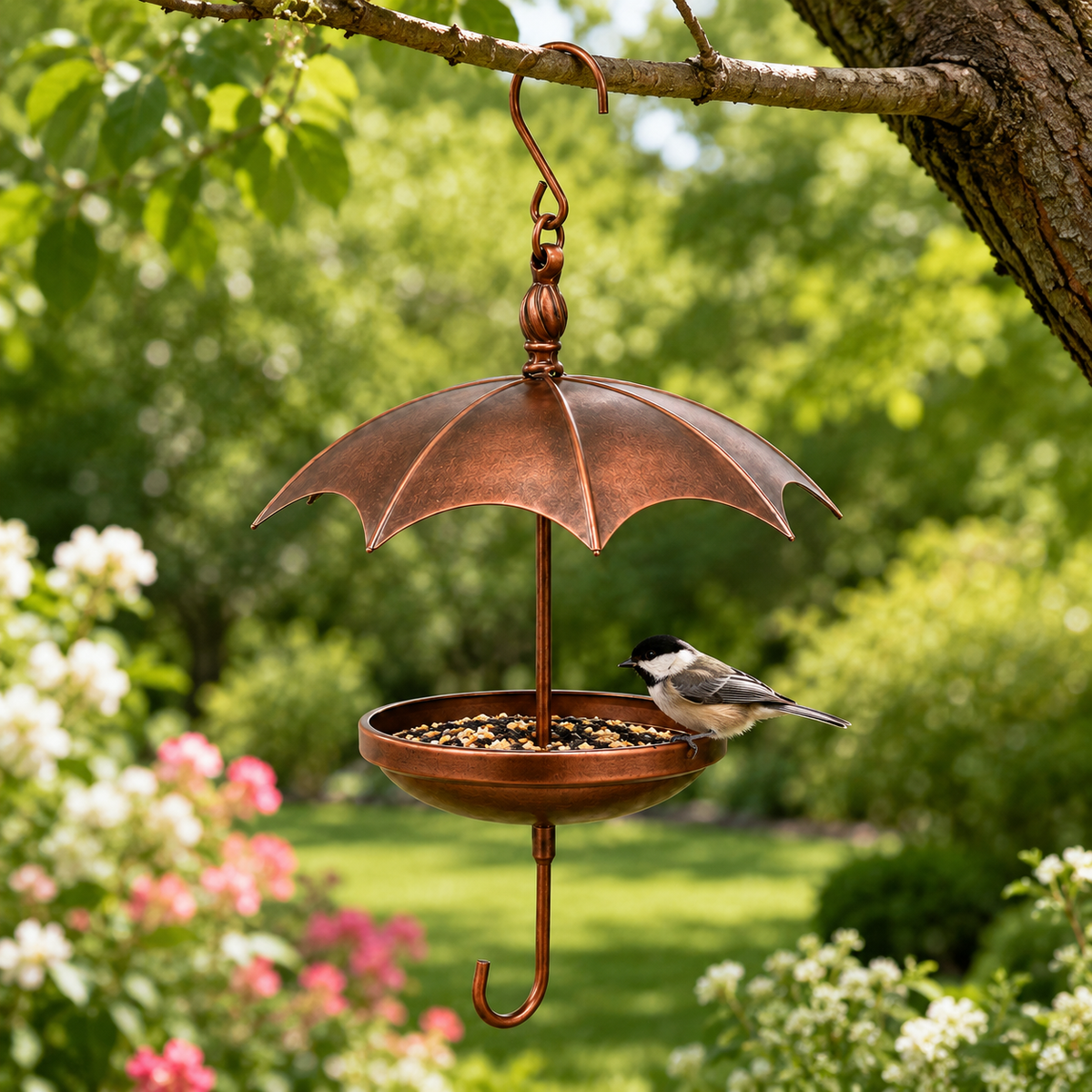 Umbrella-Shaped Hanging Bird Feeder