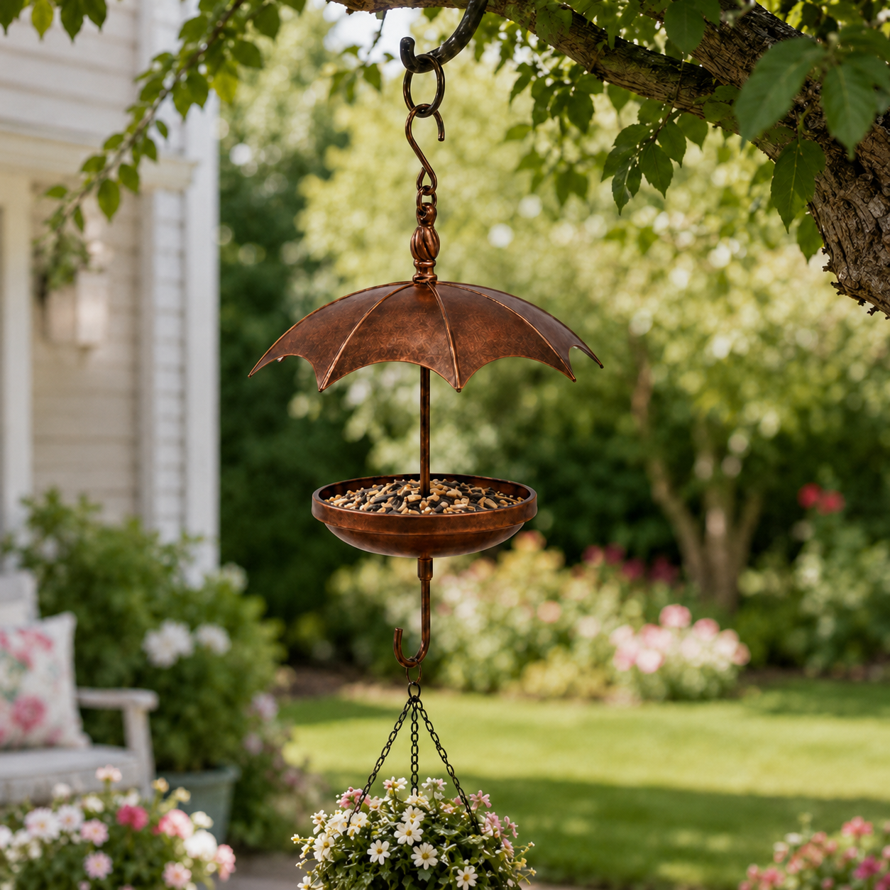 Umbrella-Shaped Hanging Bird Feeder