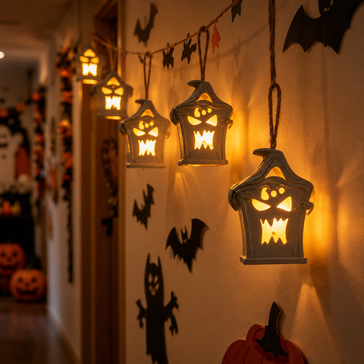 Halloween Ghost Lantern Light