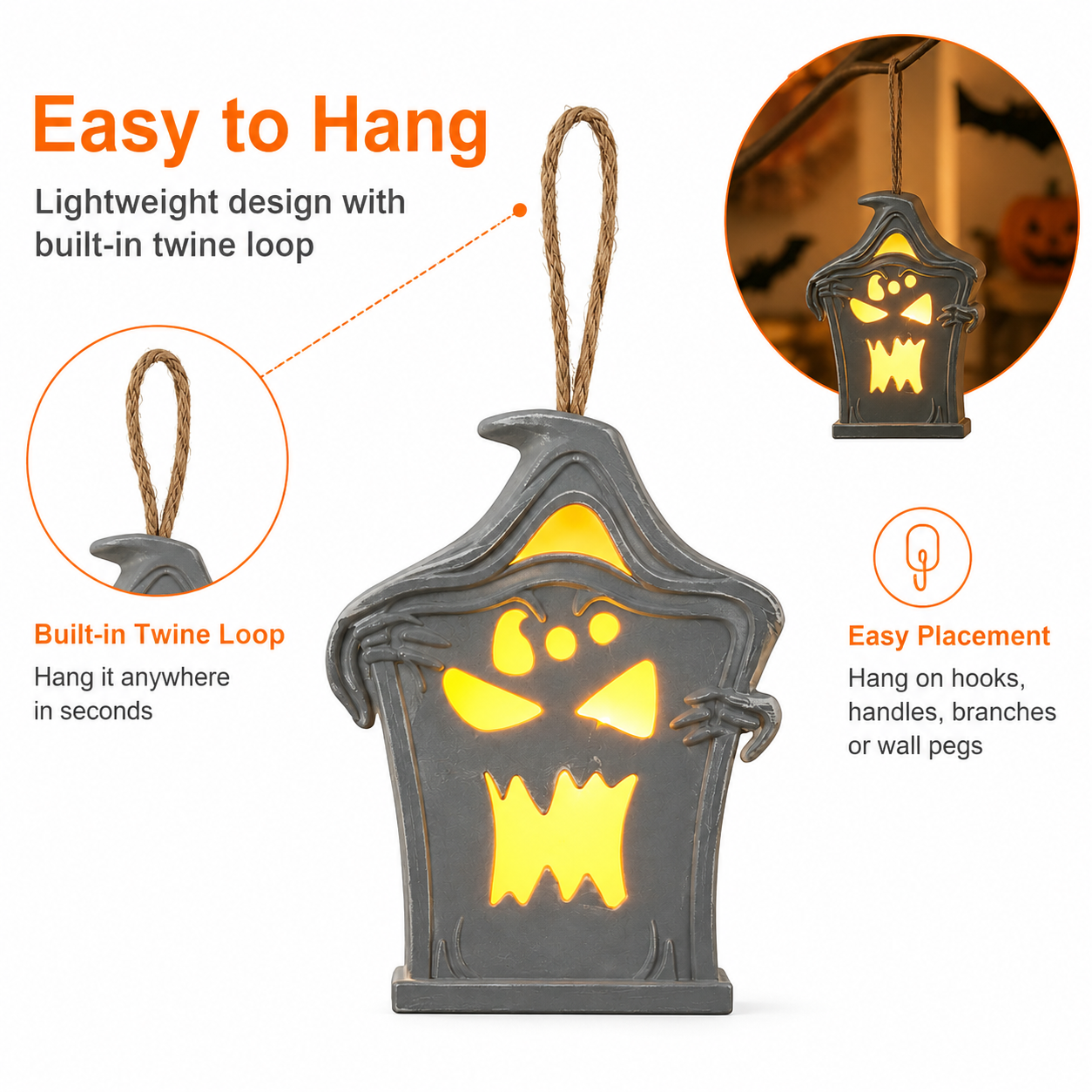 Halloween Ghost Lantern Light