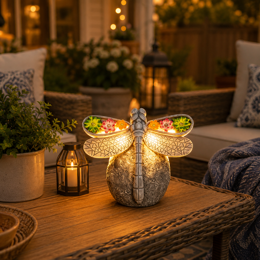 Solar Dragonfly Garden Light Decor