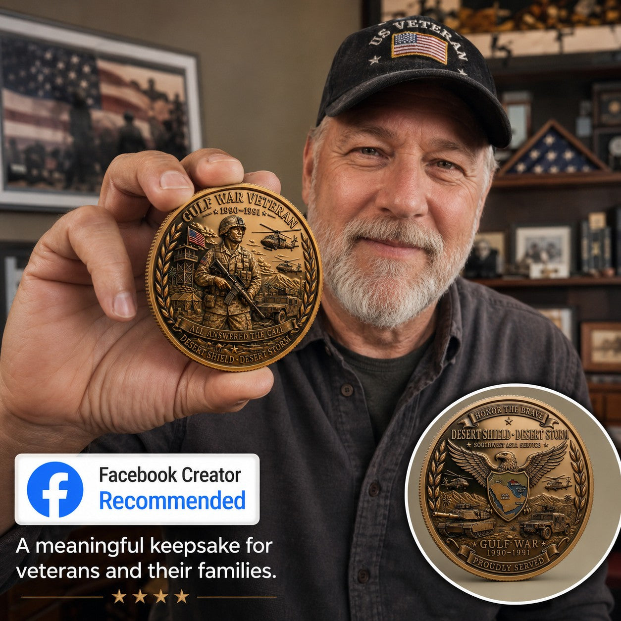 🔥LAST DAY 49 % OFF - Gulf War Veteran Commemorative Coin