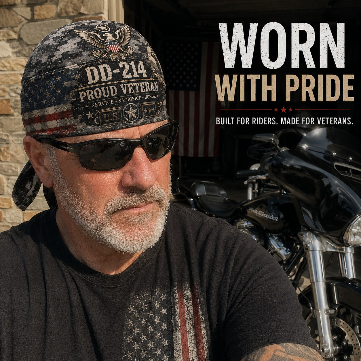 ⚡️Flash Sale 49% OFF - DD-214 Proud Veteran Riding Headwrap Cap