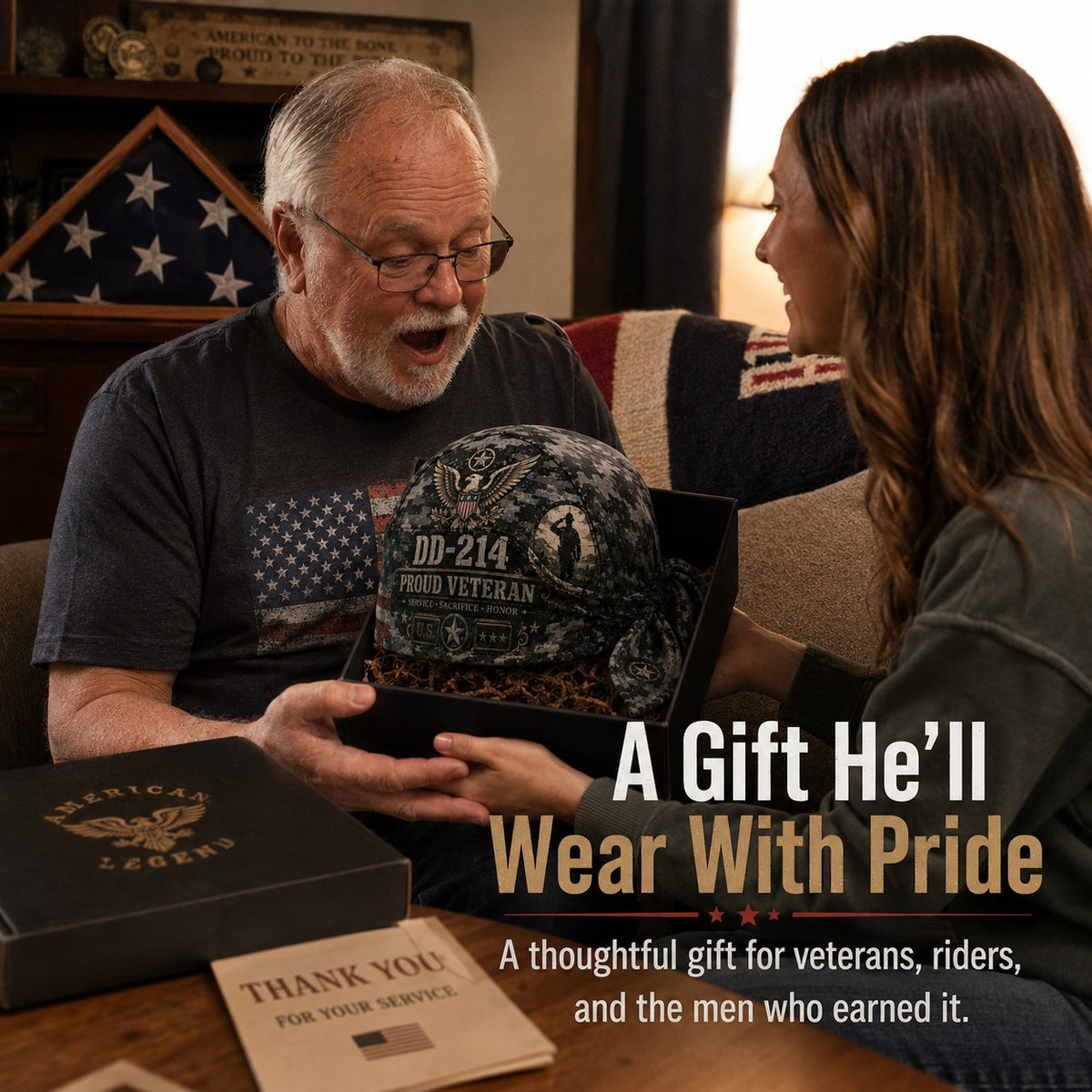⚡️Flash Sale 49% OFF - DD-214 Proud Veteran Riding Headwrap Cap