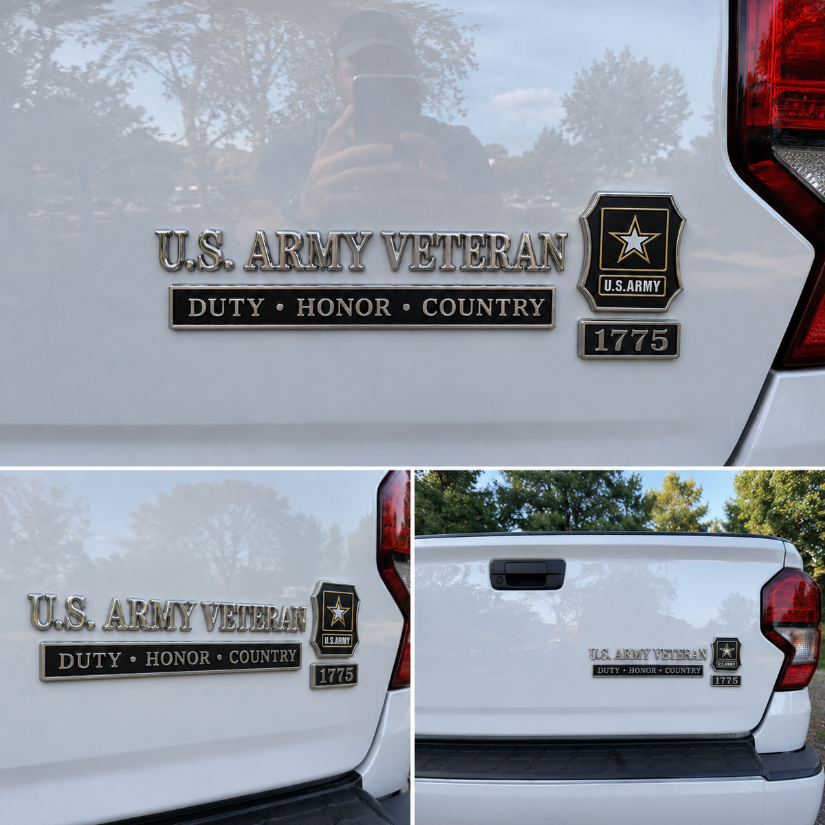 🇺🇸 U.S. Army Veteran Duty Honor Country Car Emblem Metal Badge