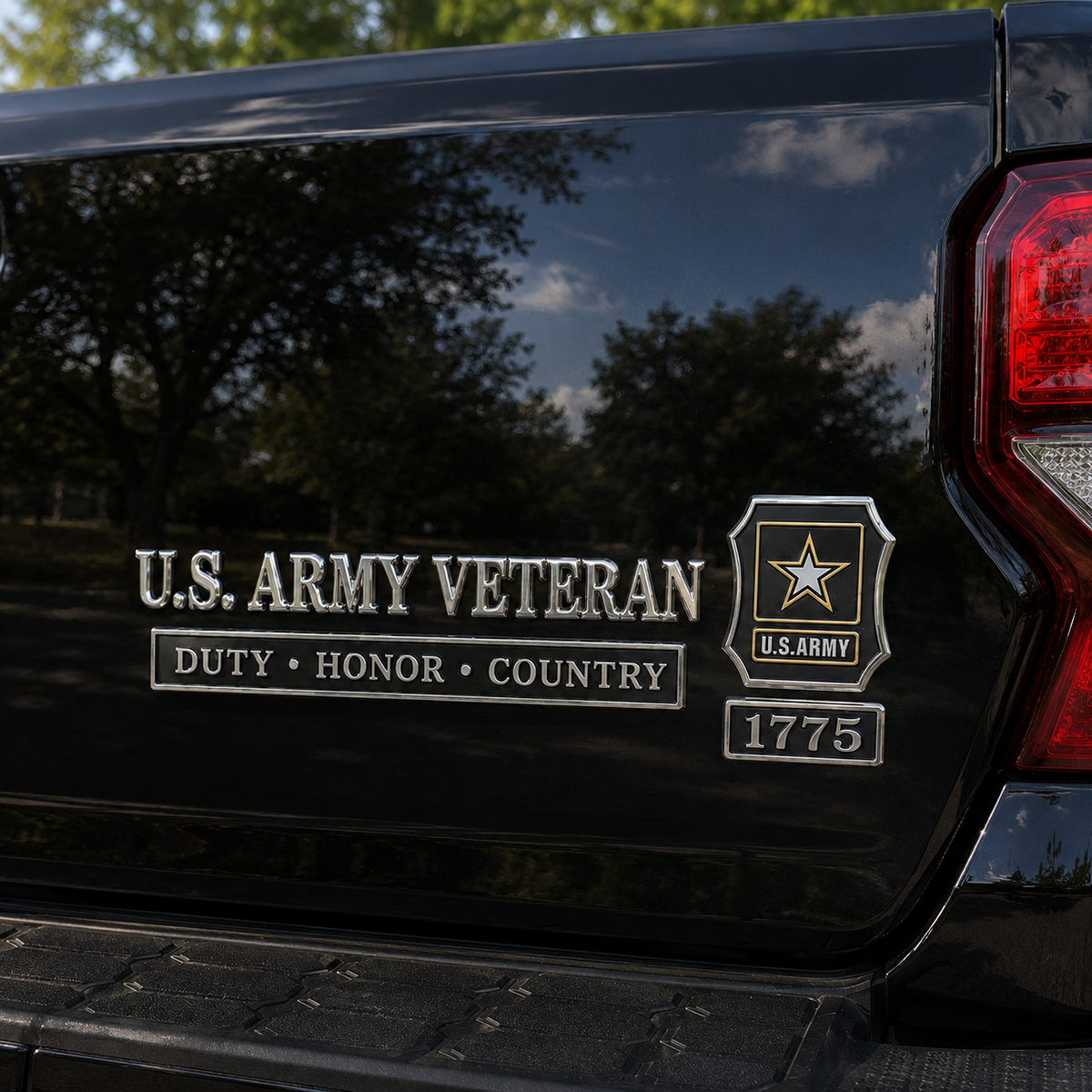 🇺🇸 U.S. Army Veteran Duty Honor Country Car Emblem Metal Badge