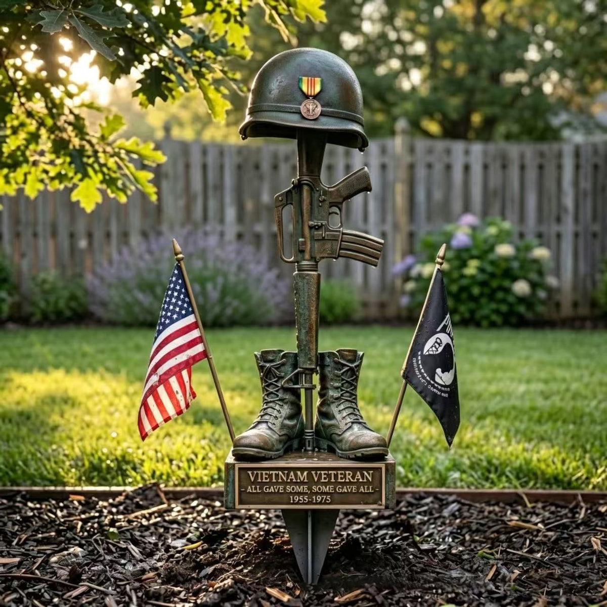 Vietnam Veteran Metal Yard Stake – Patriotic Memorial Tribute