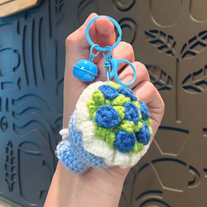 Crochet Flower Bouquet Teacher Keychain