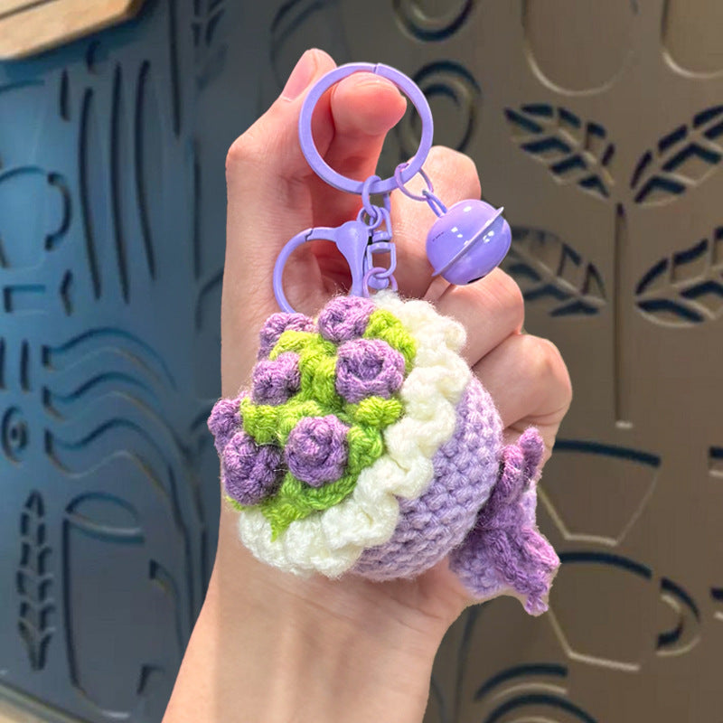 Crochet Flower Bouquet Teacher Keychain