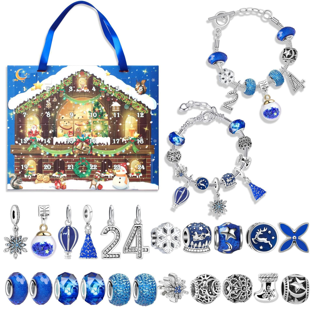 Christmas Pre Sale 78% OFF --24 Pcs DIY Christmas Advent Calendar Bracelets Set