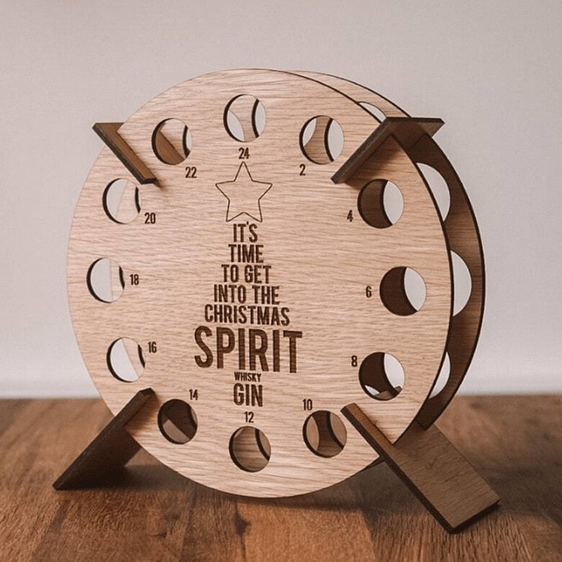 🎄CHRISTMAS Wooden Mini Tree Alcohol Advent Calendar holder