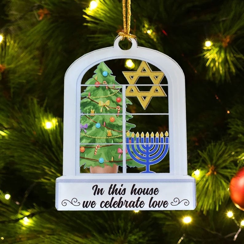 (🔯Christmas Sale 80% OFF!!) - Christmas Hanukkah Acrylic Ornament🎄