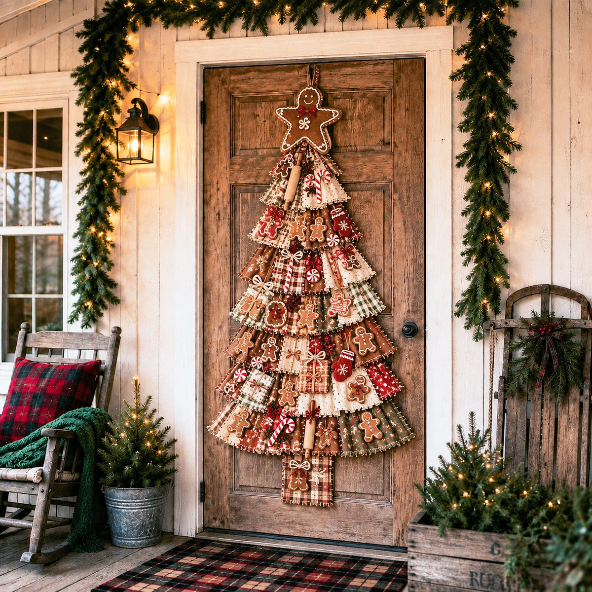 Beginner-Friendly DIY Oversized Patchwork Christmas Tree Door Hanging Kit | Complete Kit with All Tools & Step-by-Step Guide Included