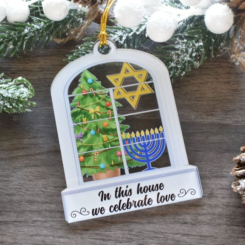 (🔯Christmas Sale 80% OFF!!) - Christmas Hanukkah Acrylic Ornament🎄