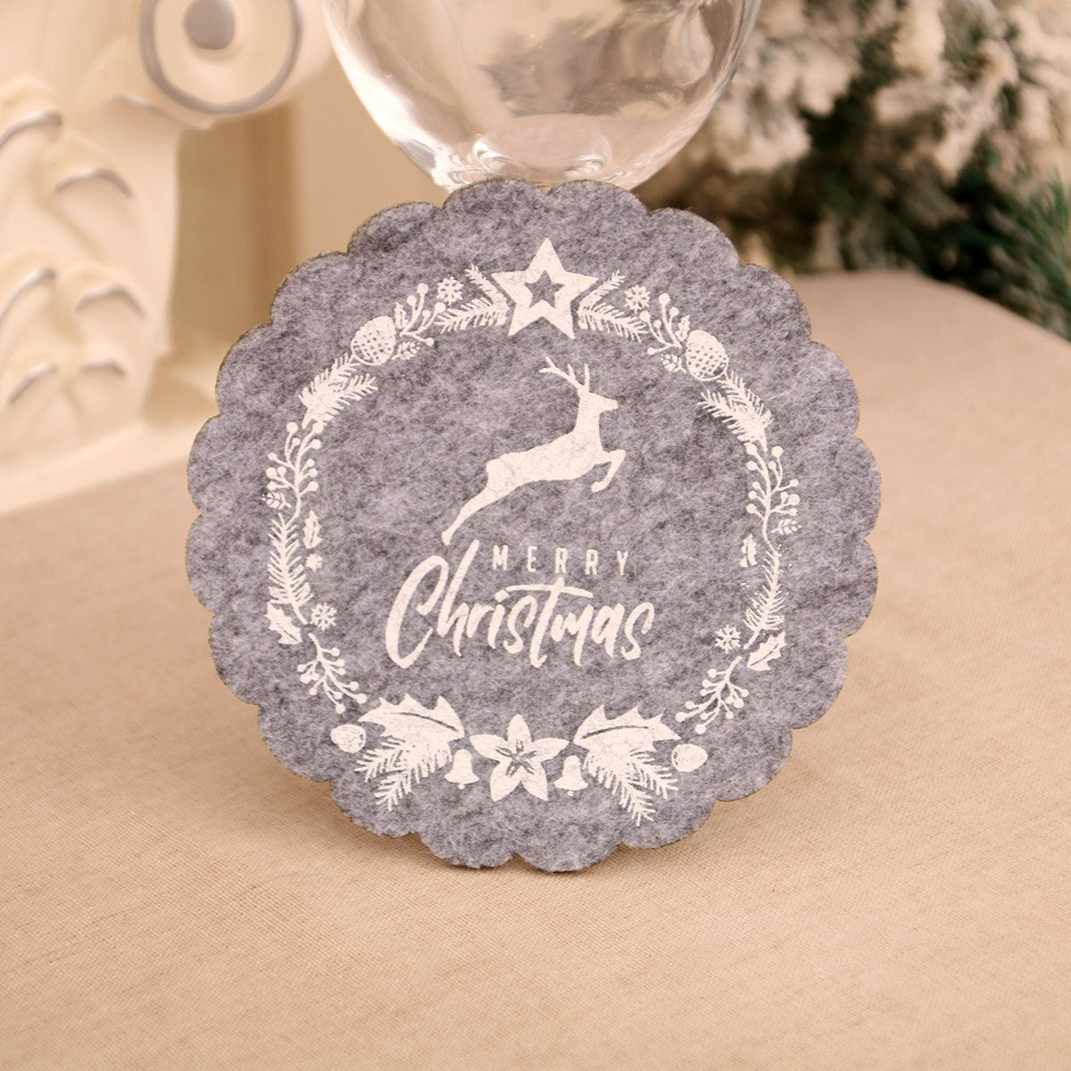 🔥Christmas Hot Sale | 🎄Felt Christmas Coasters