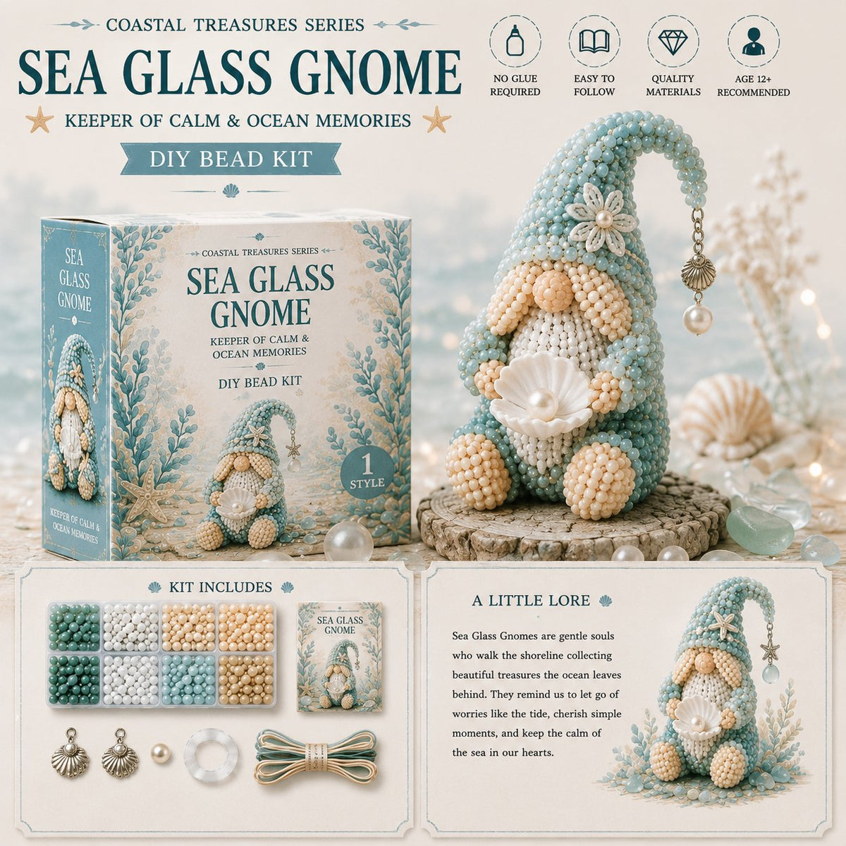 🔥LAST DAY 50% OFF - 💕Cozy Gnome DIY Bead Kit Collection– Collect All 12 Gnome