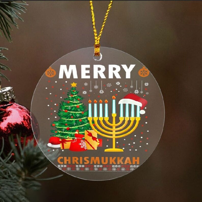 (🔯Christmas Sale 80% OFF!!) - Christmas Hanukkah Acrylic Ornament🎄