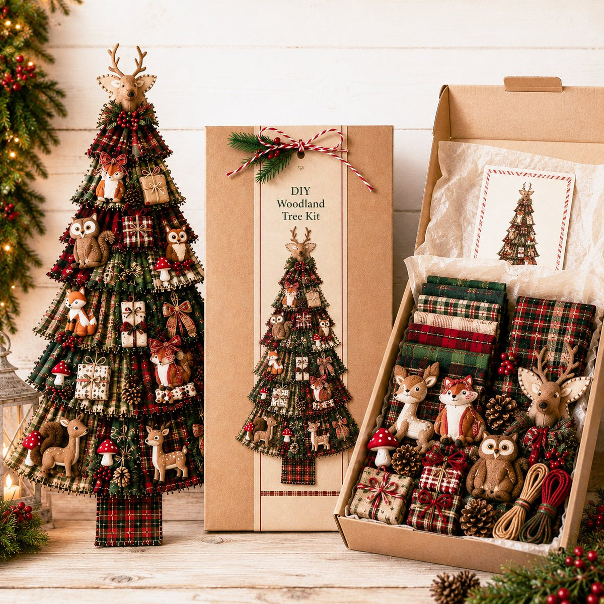 Beginner-Friendly DIY Oversized Patchwork Christmas Tree Door Hanging Kit | Complete Kit with All Tools & Step-by-Step Guide Included