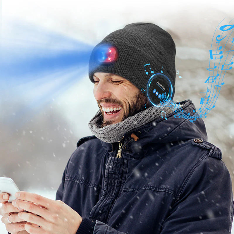 Stay Warm Bluetooth Hat with Light
