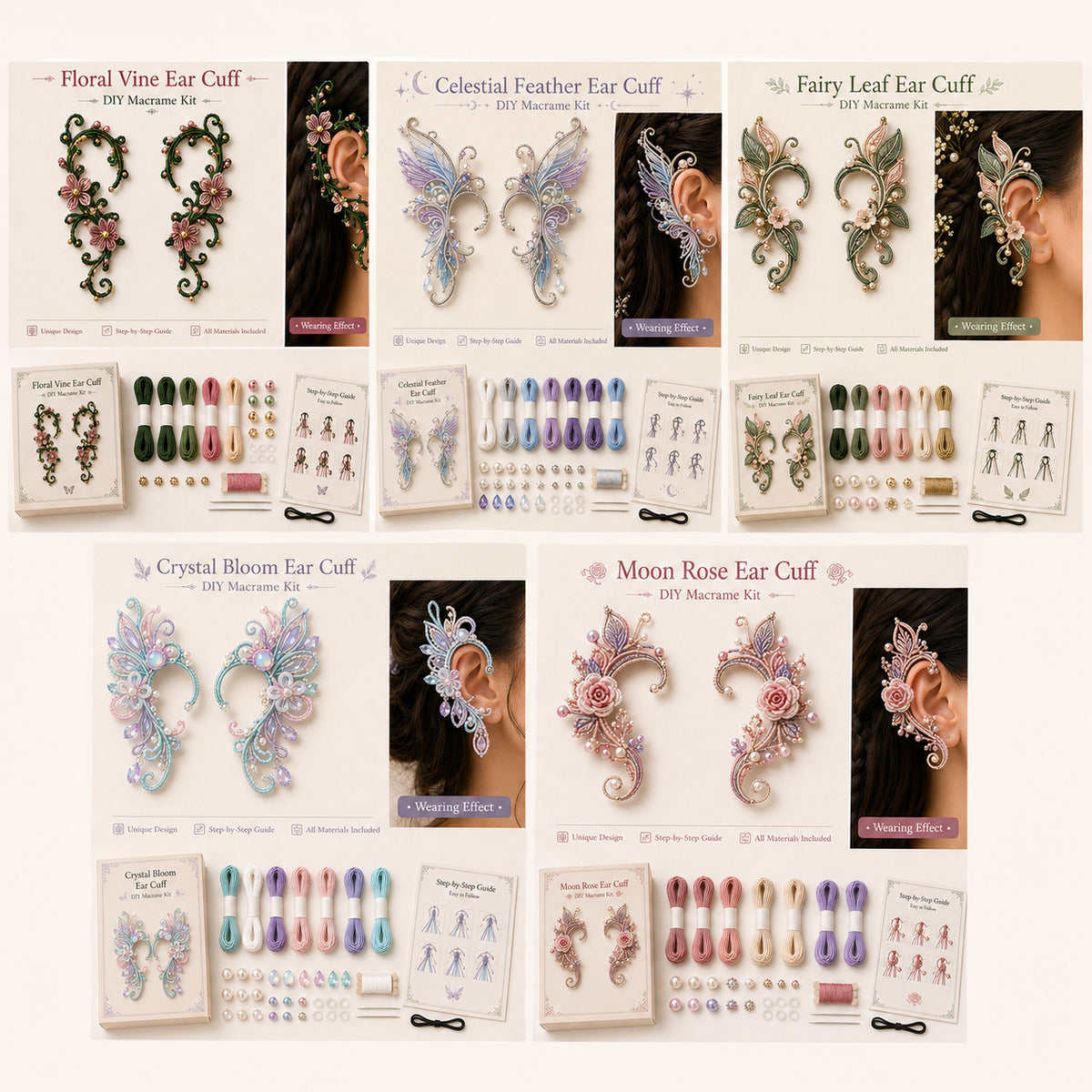 DIY Fantasy Ear Cuff Kit | Dragon, Butterfly and Fairy Designs